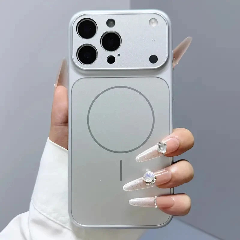 Original Nano Frosted Glass For Magsafe Wireless Charging Phone Case For iPhone 18 17 16 15 14 13 12 11ProMax Air Magnetic Cover