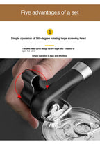 Stainless Steel Manual Can Opener with Side Cut & Bottle Opener Tool
