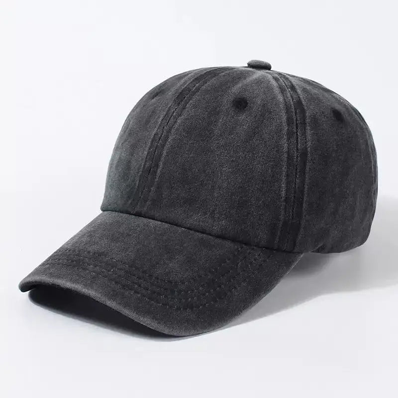 Washed Cotton Adjustable Baseball Cap for Everyday Casual Style