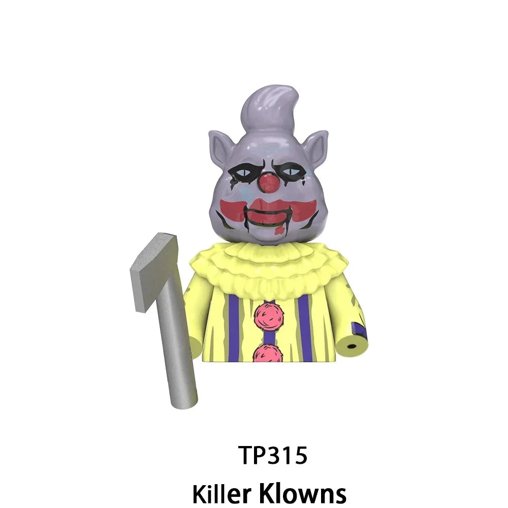 Blind box TP1040 WM6205 KF6173 KF6175 Killer Klowns Mini Figure Classic Horror Thriller Movie Building Block Model Doll Toy Gift