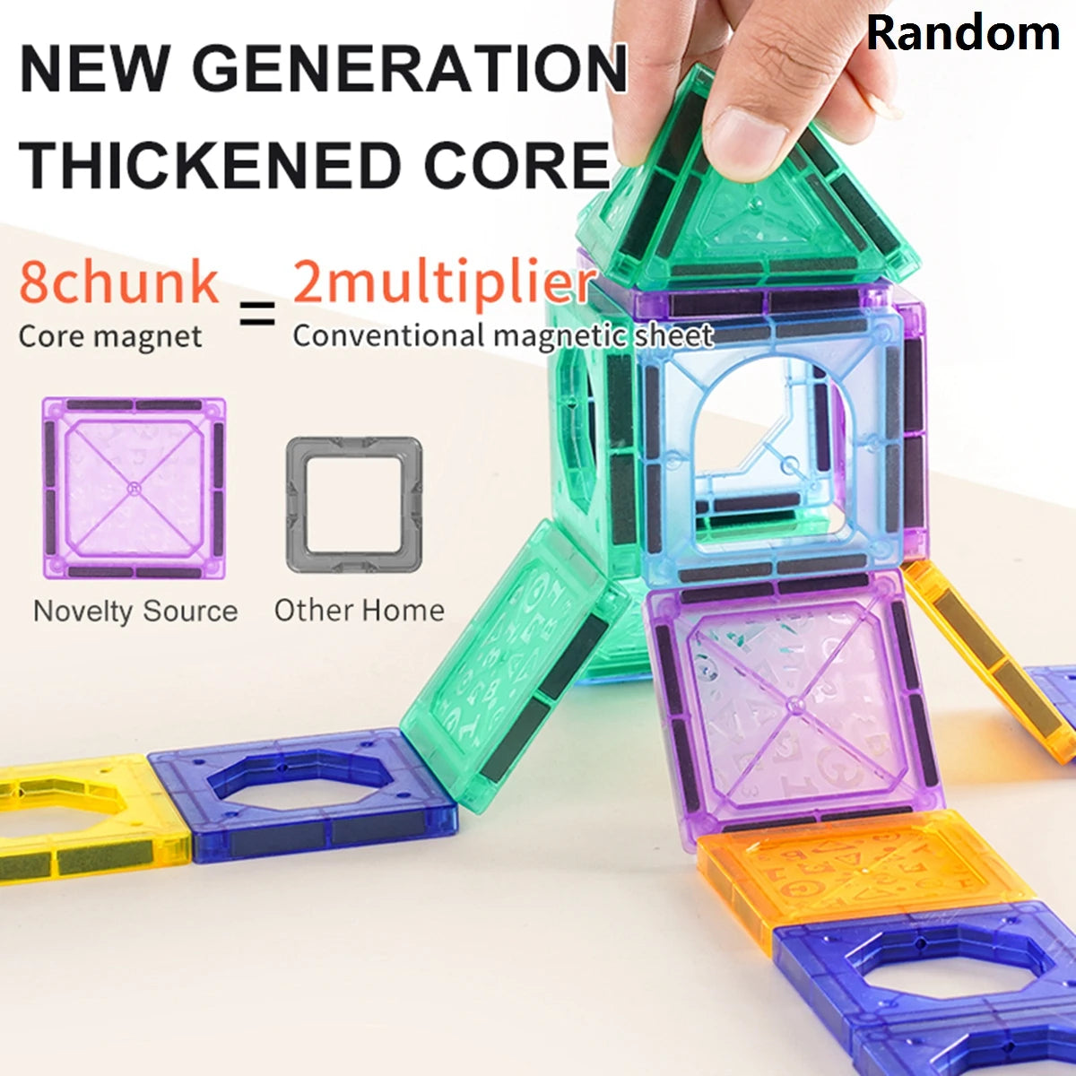 Magnetic Tiles STEM Building Blocks Educational Toy for Kids