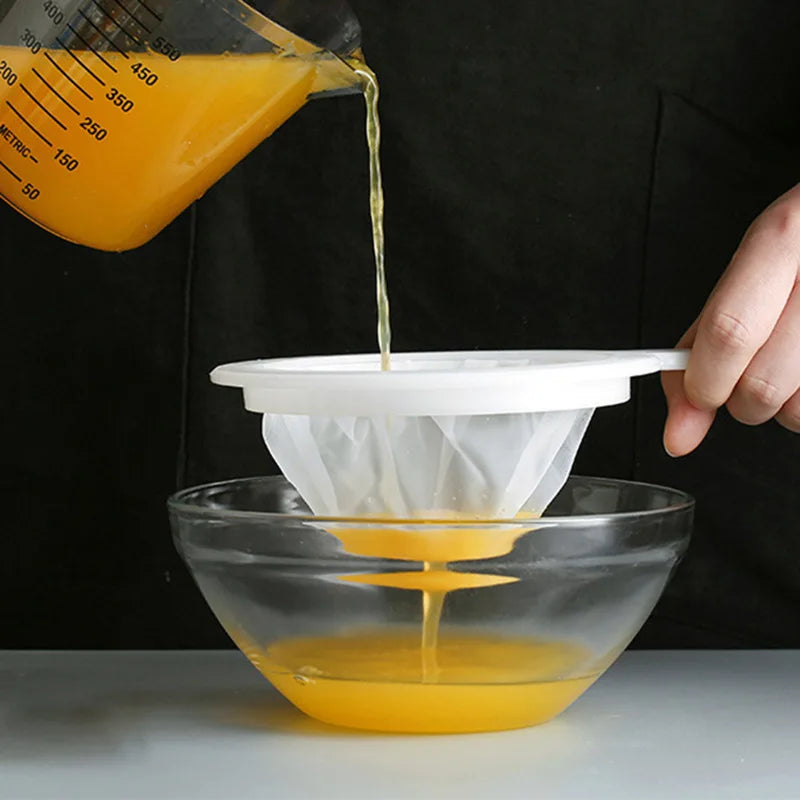 Ultra Fine Nylon Mesh Strainer Spoon for Coffee Tea and Juice Filter