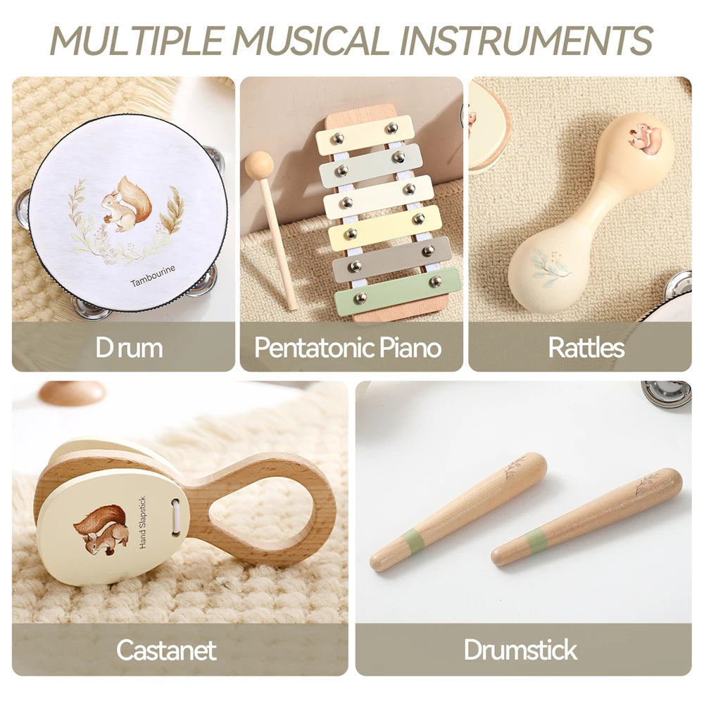 Montessori Wooden Musical Instrument Toy Set