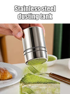 Stainless Steel Powder Shaker with Lid – Fine Mesh Cocoa & Coffee Duster