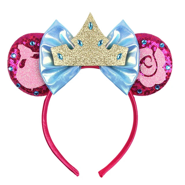 Mouse Ears Sequin Bow Cosplay Headband for Women & Adults
