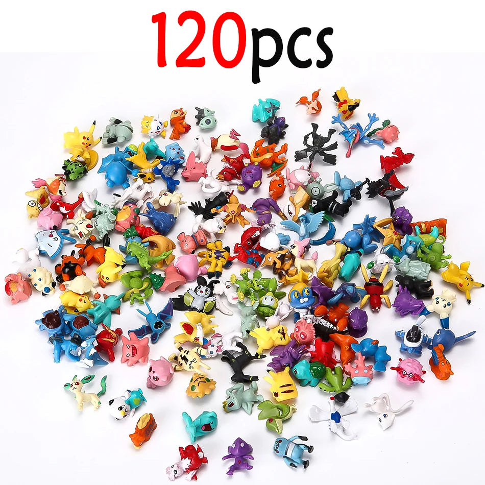 144 Pcs/Lot Mini Pokemon Figure Pikachu Kids Model Toys 2-3cm Kawaii Figurine PVC Dolls 6*24pcs Toys Wholesale