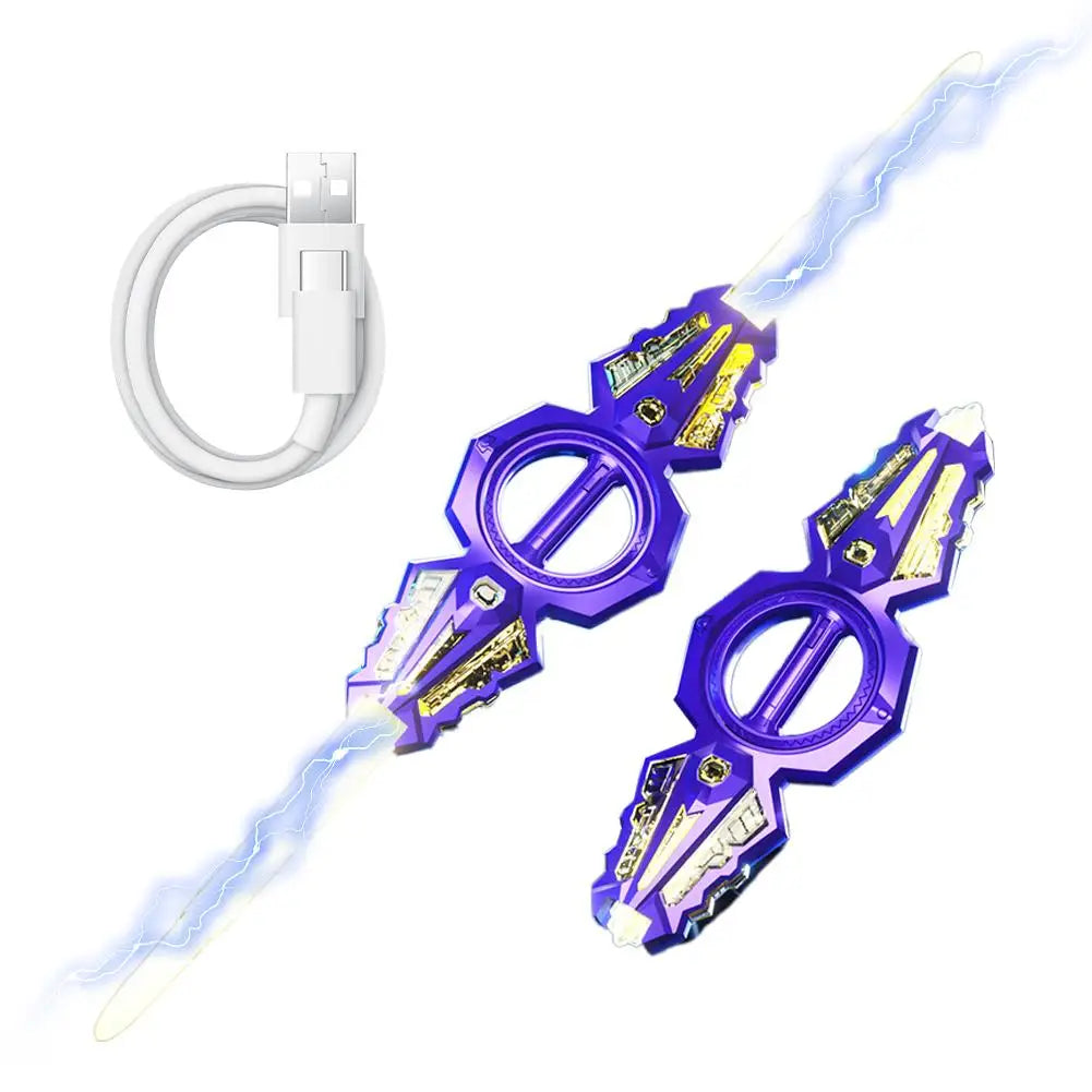 Boys' Toy Retractable Technology Sword Glowing Light Sound Effects Children's Birthday Gift Rotating ABS Plastic Blade Novel Toy