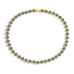 HECHENG,AAAAA Brass 18K gold-plated Flower Necklace Bracelet Jewelry Set ，for Christmas gift for women and best friend