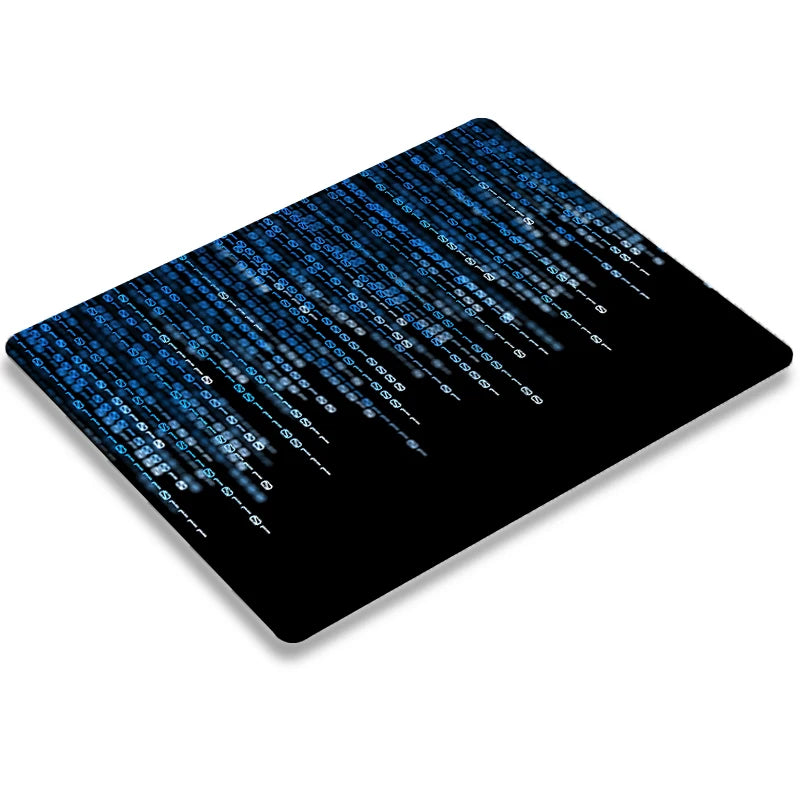 Mause Pad Gamer Rug Matrix Binary Code Mouse Pads Deskmat Desktop Table Mat Pc Gaming Computer Desk Protector Kawaii Accessories