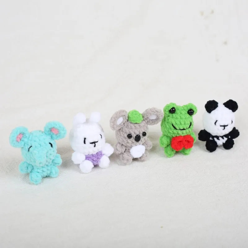 Mini Animal Crochet Keychain Cute Knitted Doll Keyring