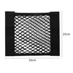 Car Storage Net Stretchable Mesh Pocket Net Magic Elastic Sticker Universal Rear Mesh Trunk Seat Bag Pocket Cage Auto Organizer