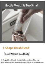 Kitchen Cleaning Tools Drink Bottles Glass Scrubbers Cleaning Brush Wooden Bottle Cleaning Brush with Long Handle