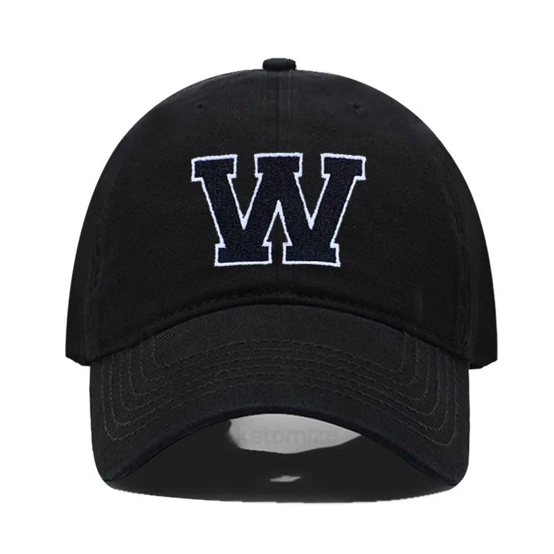 Initial Letter Embroidery Baseball Cap for Casual Sport Style