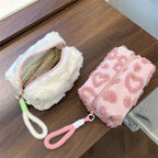 Plush Travel Makeup Organizer Bag with Handle