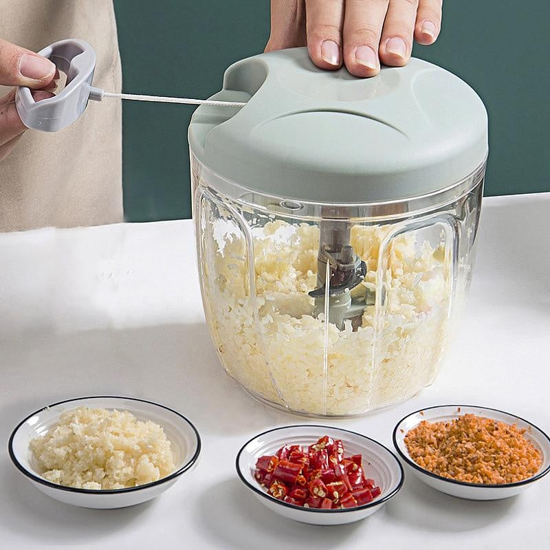 Manual Garlic Chopper – Meat Mincer & Vegetable Cutter Tool
