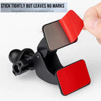 Universal 17mm Ball Head Car Dash Dual Self Adhesive Base 360 Degree Rotation Phone Holder Cellphone Support Bracket Accessories