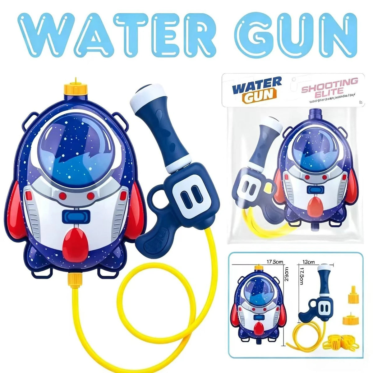 Kids Backpack Water Gun for Summer Beach Pool Outdoor Fun Toy