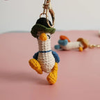 Cute Crochet Parrot Keychain Handmade Bird Bag Charm