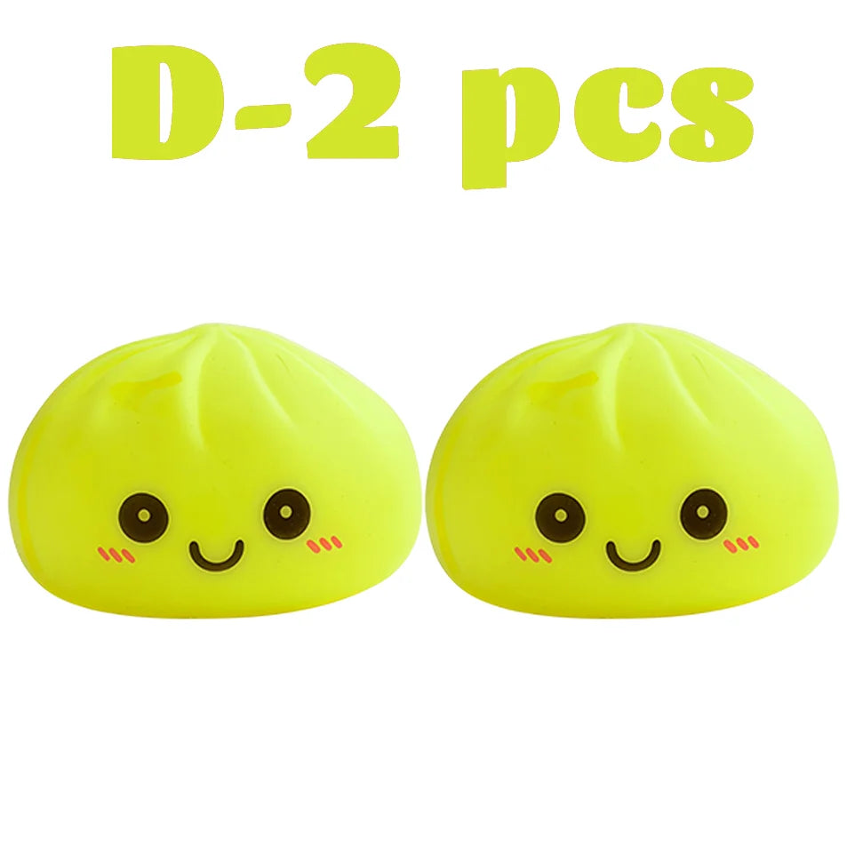 Simulation Dumplin Toy Night Light Soft Dumplings Soft Cute Steamer Birthday Gift Prank Props Colorful Dumping Toy Squishy Gifts