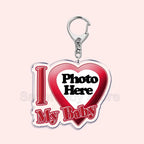 Custom Text I Love My Boyfriend Girlfriend Keychains Key Chain Photo Wife Hot Mom Dad King Queen Idol Baby Family Keychains Gift