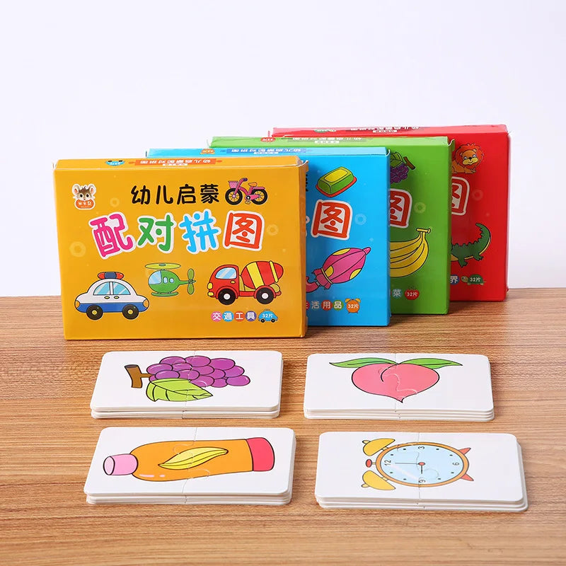 Toddler Matching Card Game 32PCS – Educational Puzzle Toy