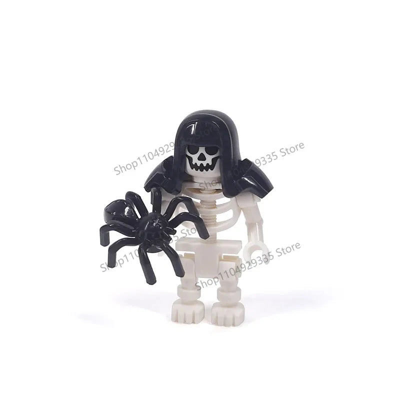 Halloween Scene Building Blocks Skeletons Ghosts Army King Assembled Charactesrs Figures DIY Accessories Bricks Toys Kids Gifts