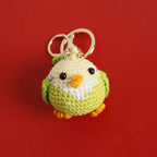 Cute Crochet Parrot Keychain Handmade Bird Bag Charm