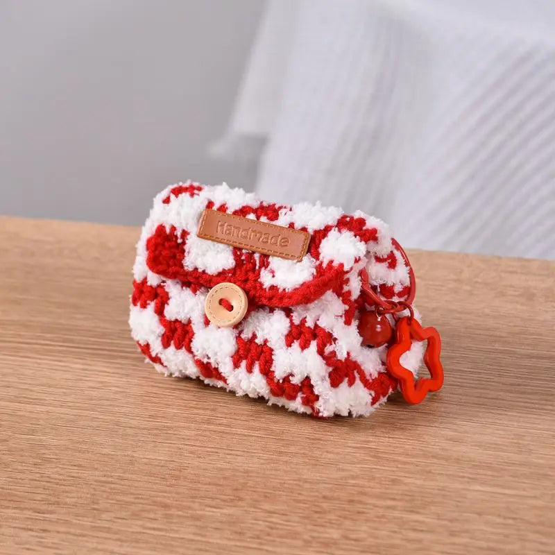 Cute Crochet Mini Coin Bag Keychain Storage Charm