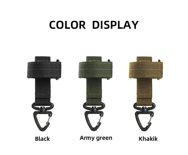 Tactical MOLLE Keychain Gear Clip Belt Holder for Outdoor EDC