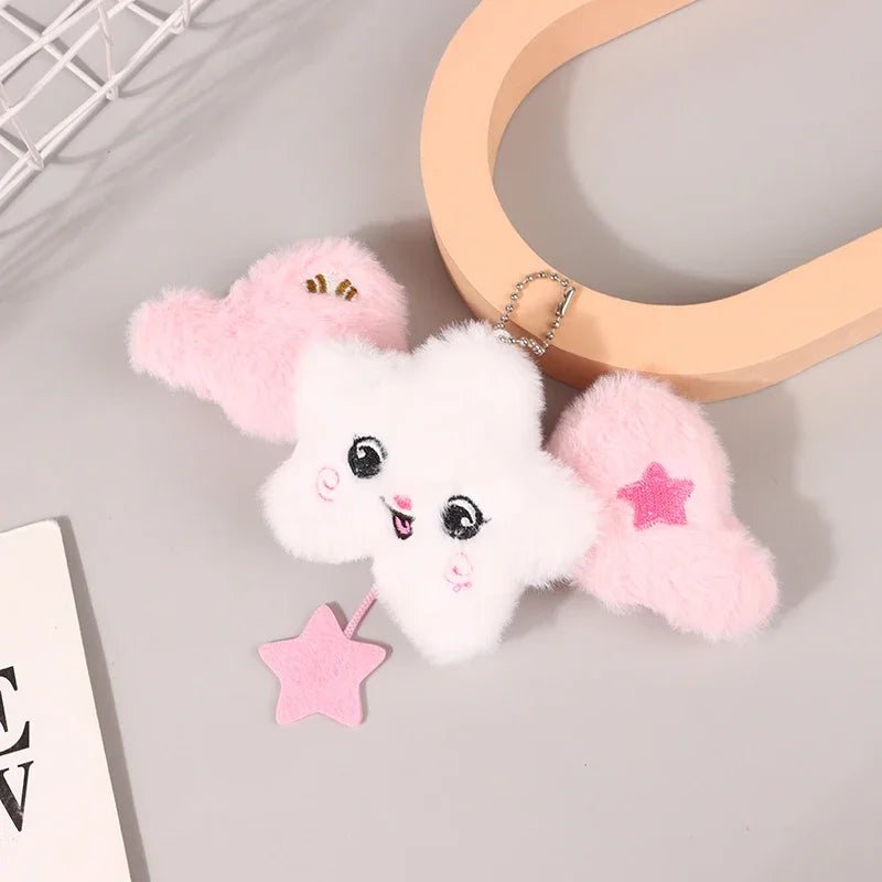 Star Plush Pendant Keychain Bag Charm Cute Doll Hanging Accessory