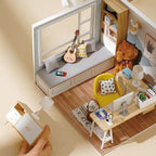 Wooden Miniature Doll House DIY 3D Puzzle Building Kit