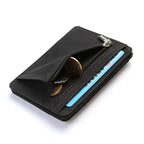 Quality PU Leather Mini Men Card Holder Wallets Zipper Coin Pocket Slim Magic Male Wallet Credit Bank Card Case Small Man Purses