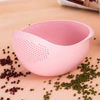Multi-Purpose Rice Washing Bowl – Colander Drain Basket with Handle