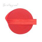 BRISTLEGRASS 2 5 10 Yard 5/8" 15mm Solid FOE Shiny Fold Over Elastic Spandex Satin Band Hair Tie Headband Dress Sewing Lace Trim