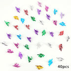 40Pcs Vine Leaf Shaped Alloy Hair Braid Ring Vintage Hair Pin For Dreadlock Women Girls summer Hair Accessories Loc Hair Jewelry