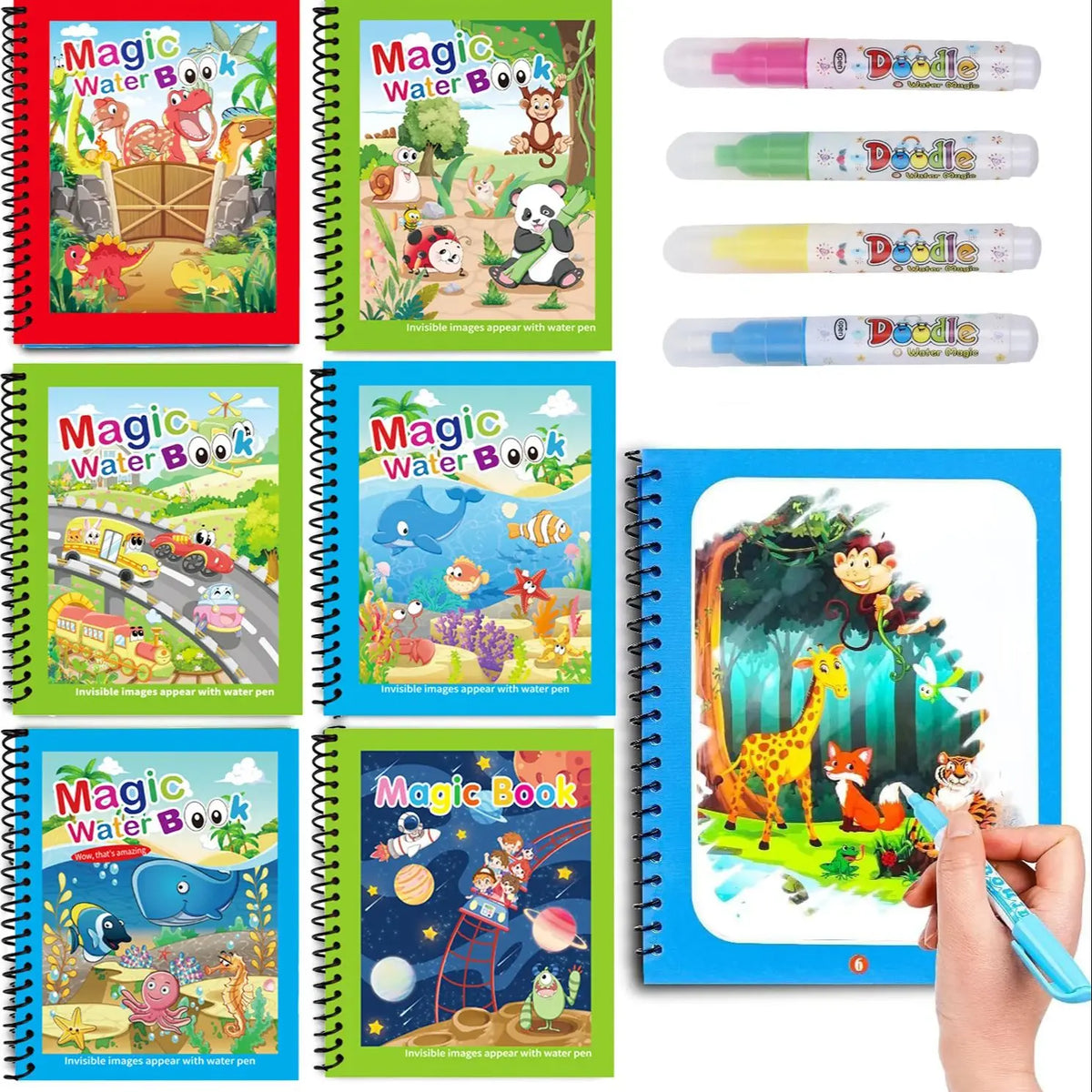 Magic Water Drawing Book – Reusable Mess-Free Painting Toy