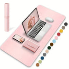 1 Pcs Large Size 600*300mm Office Desk Protector Mat PU Leather Waterproof Mouse Pad Desktop Keyboard Desk Pad Gaming Mousepad