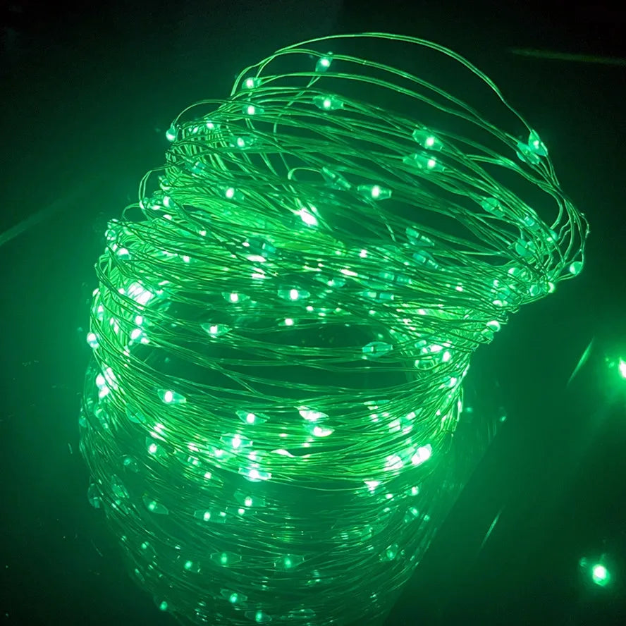 Led Copper Wire Fairy Lights USB Powered LED String Lights 8 ModeOutdoor Lamp Garland Luces for Christmas Party Wedding Decor