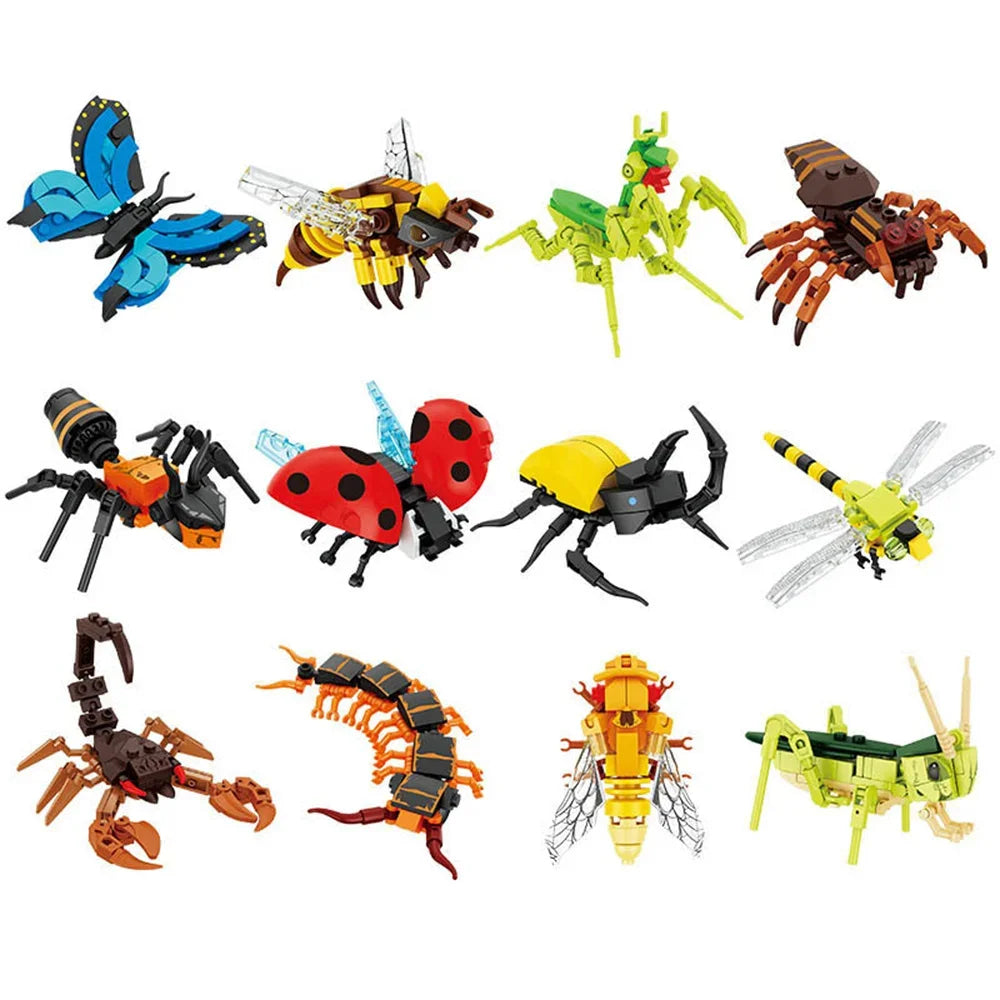 DIY Insect Animal Building Block Set STEM Puzzle Toy for Kids