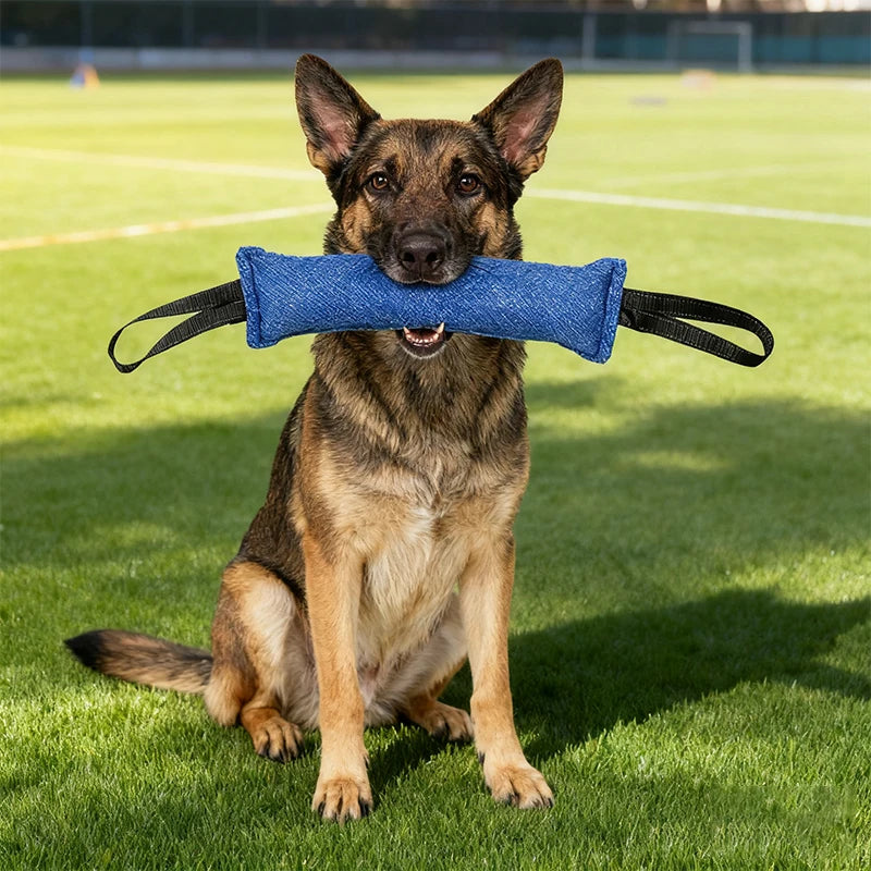 Jute Bite Pillow Dog Tug Toy for Interactive Training and Play