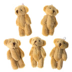 5PCS Plush Stuffed Bear Ornament Lovely Plush for Key Chain Bag Decor Handbag Accessories for Key Ring Girl Gift Women F