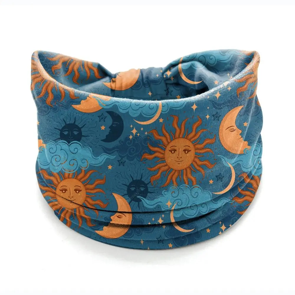 Boho Print Wide Knot Elastic Headband for Women