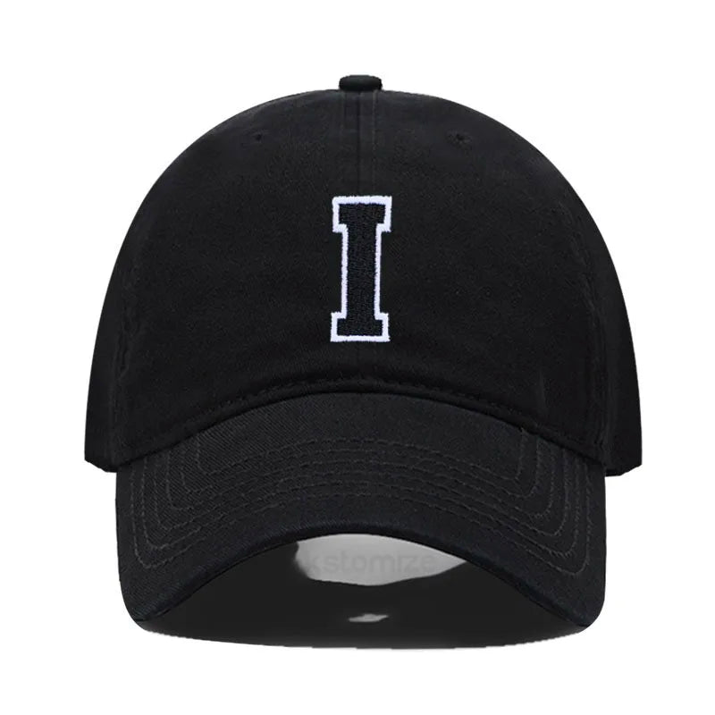 Initial Letter Embroidery Baseball Cap for Casual Sport Style