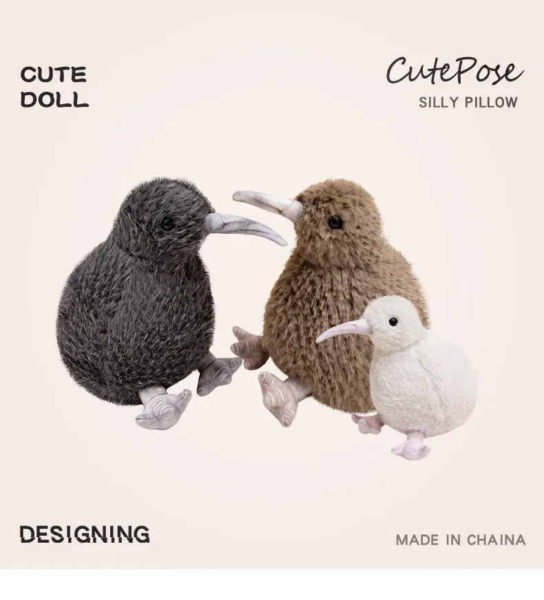 Soft Simulation Kiwi Bird Plush Toys 20-35cm Cute Stuffed birds Animals Soft Doll Kids Toys for Children Birthday Gift