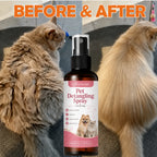 No Rinse Pet Detangler Spray for Long Hair Dogs Cats Removes Mats Knots Reduces Static Softens Fur Daily Grooming Care 50ml