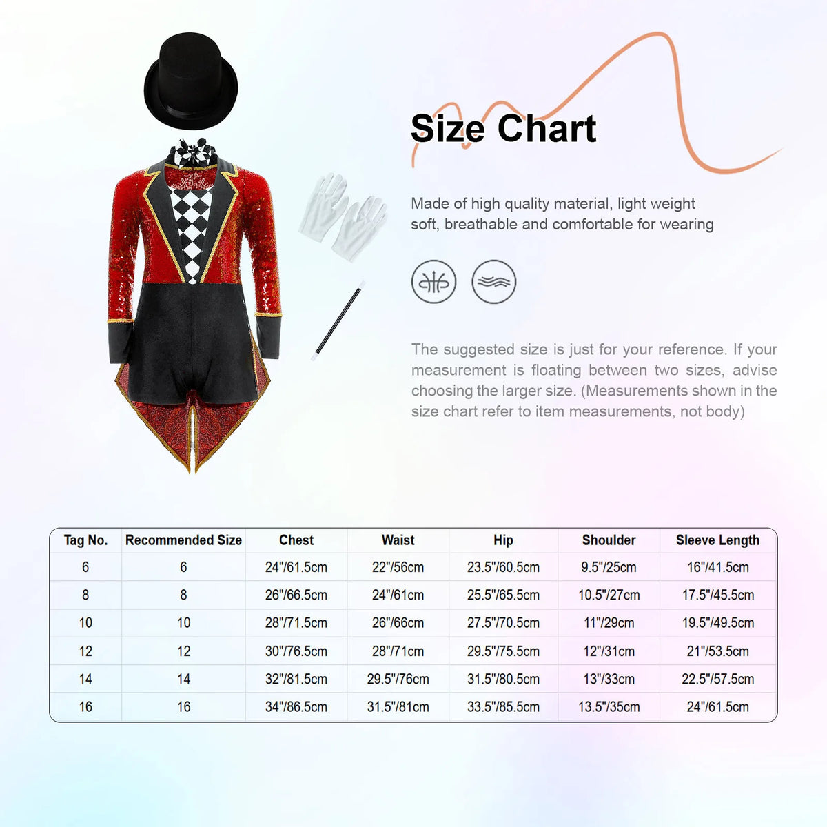 Girls Ringmaster Magician Costume Long Sleeve Leotard Circus Dress Halloween Lion Tamer Theme Carnival Party Fancy Dress Up