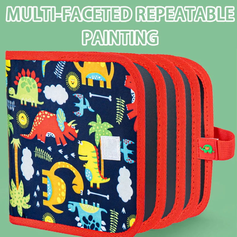 Erasable Reusable Doodle Book Drawing Pad with 12 Watercolor Pens