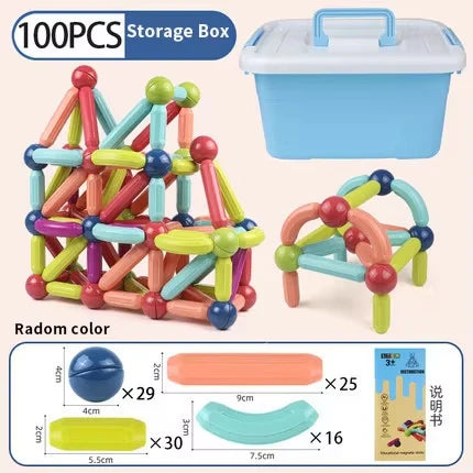 Magnetic Constructor Blocks STEM Building Set for Creative Kids