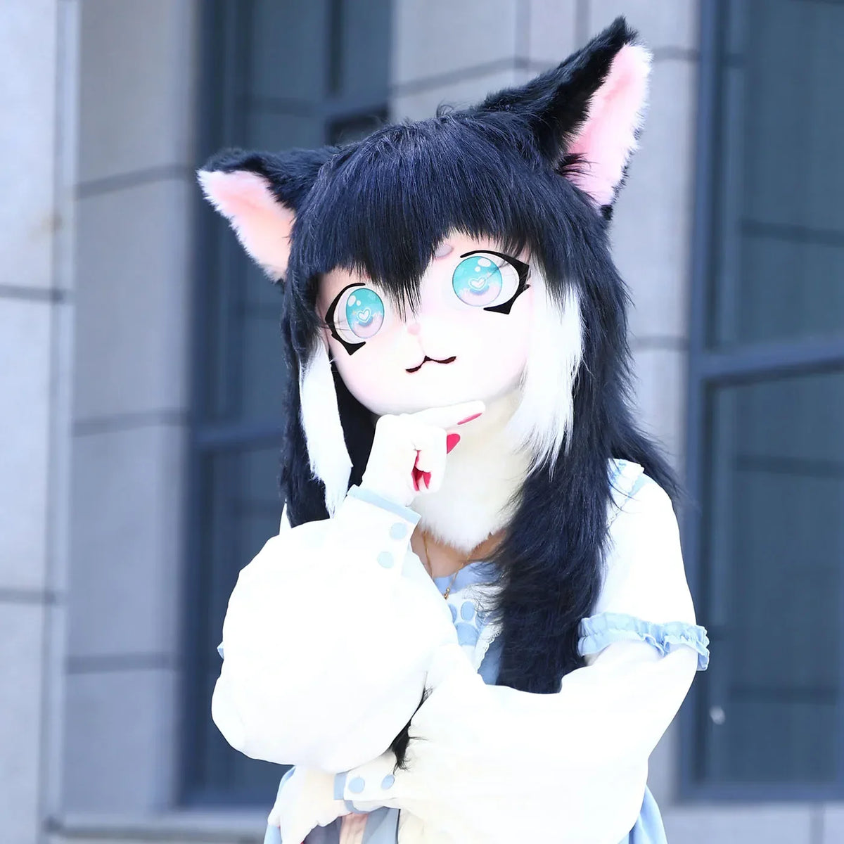 Fursuit Head Kigurumi Kig Furry Mask Cosplay Costume Paw Tail Comiket Furry Headbase Rabbit Doll Animal Cosplay Costume Kid Gift