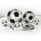 Soccer Theme Disposable Tableware Set Paper Plates Cups Napkins Tablecloth Boys Sports Football Birthday Party Decor Supplies